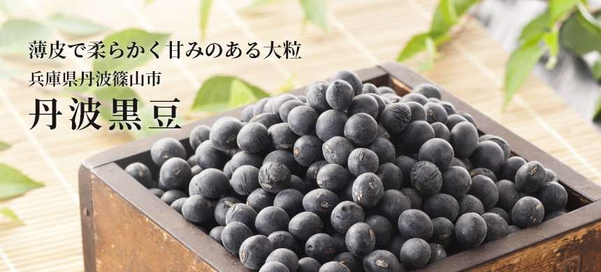 薄皮で柔らかく甘みのある大粒 兵庫県丹波篠山市丹波黒豆